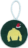 Claiborne Silks Needlepoint Santa Hat Ornament
