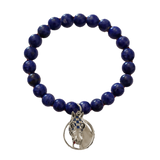 Secretariat Denim Lapis Bead Bracelet