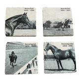 Historical Stallions Marble Coaster Set