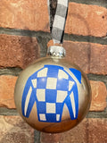 Hand-painted Secretariat Glass Ornament