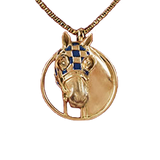 Secretariat Vermeil Enameled Pendant