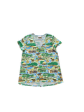 Claiborne Farm Print Women's V-Neck Shirt