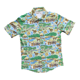 Claiborne Farm Print Men's Short Sleeve Button-Up