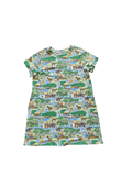 Claiborne Farm Print Short Sleeve Dress