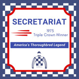 Secretariat Sterling Silver Blue Enamel Pendant Necklace