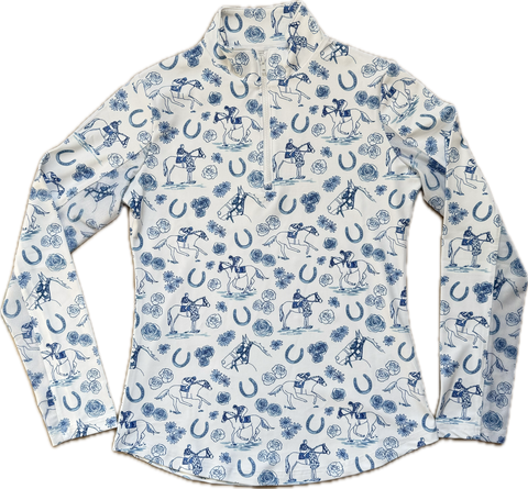Secretariat Triple Crown Print Women's "Ava" 1/4 Zip