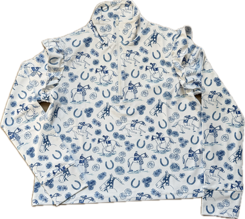 Secretariat Triple Crown Print Women's "Grayson" 1/4 Zip