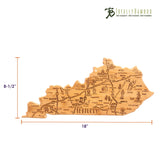 Kentucky State-Shaped Serving and Cutting board