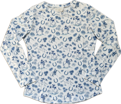 Secretariat Triple Crown Print Women's "Marlowe" Long-sleeve Sun Shirt