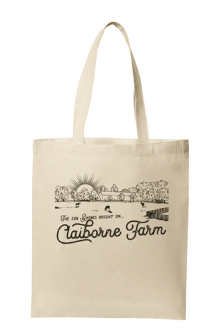 The Sun Shines Bright on Claiborne Farm Canvas Tote