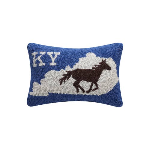 Kentucky Horse Hooked Pillow – Claiborne Farm