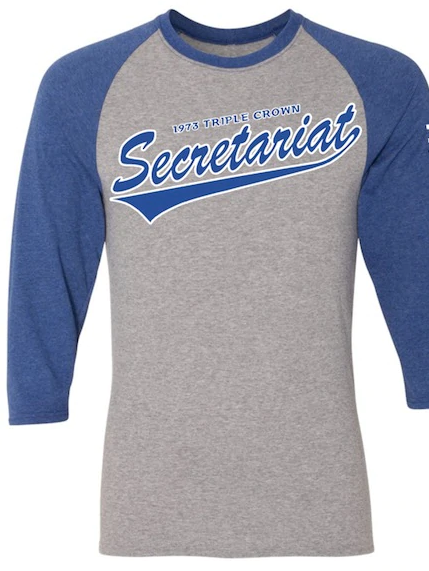 Secretariat Classic Script Baseball T-Shirt – Claiborne Farm