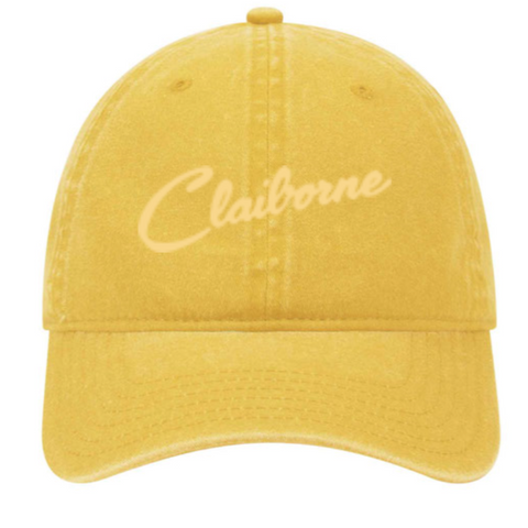 Claiborne Gold Monotone Puff Logo Hat